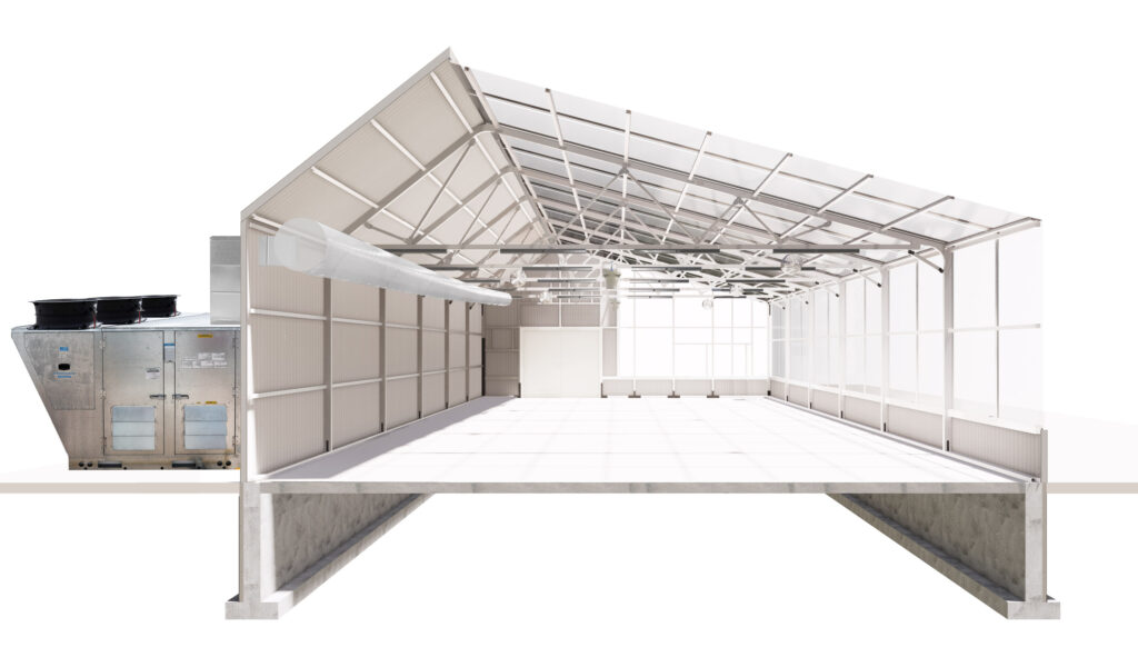 Electric Greenhouses- Sealed section with EcoPack