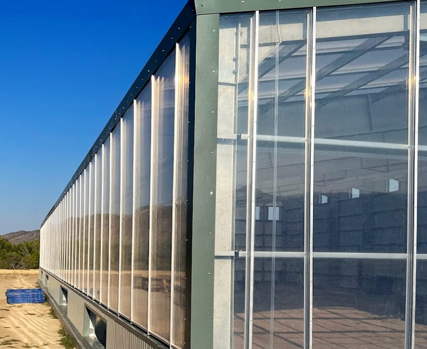 etfe glazing on greenhouse