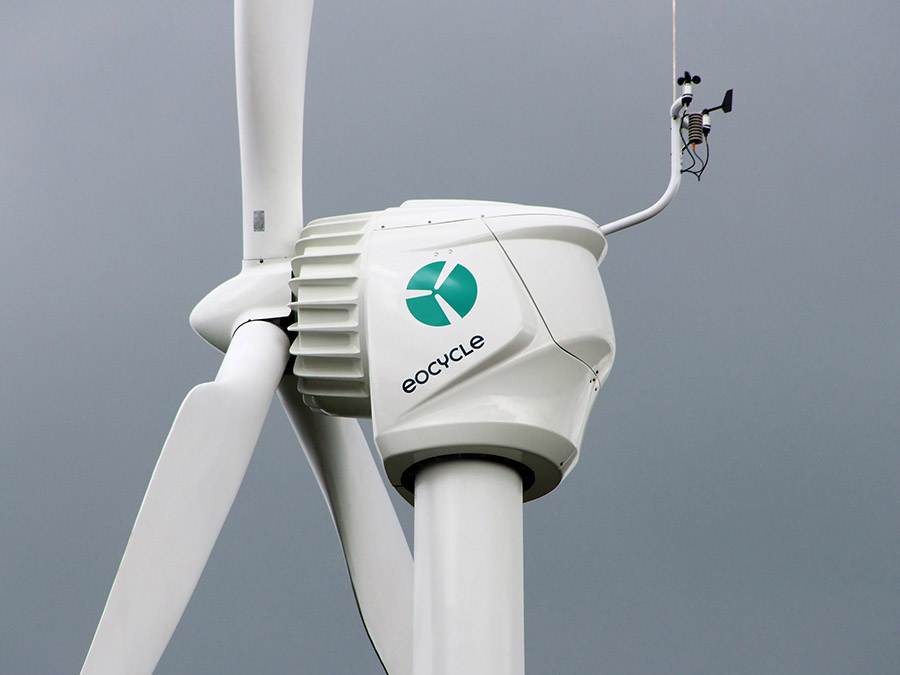 Eocycle wind turbine closeup