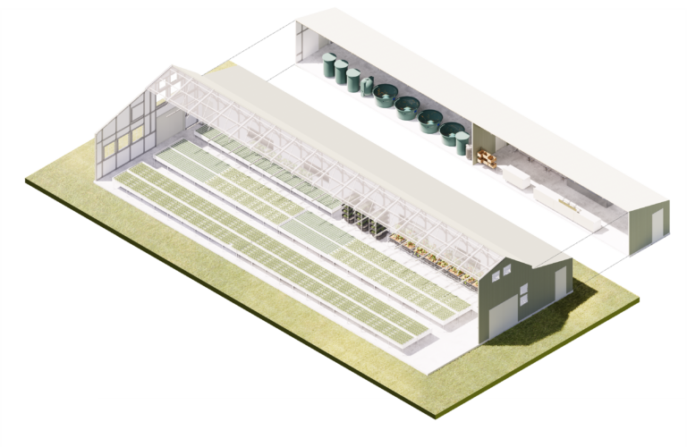 30x98 north HH- aquaponics greenhouse