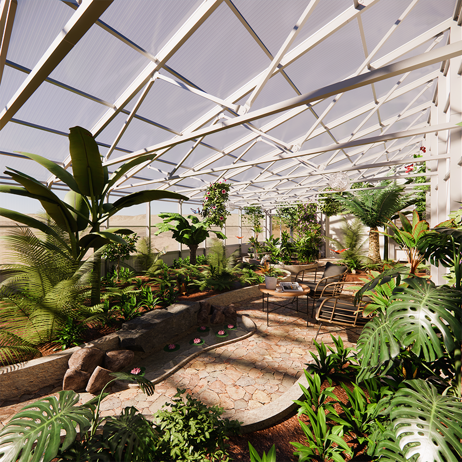 Interior - tropicals in the desert