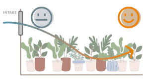 example of ideal intake vent placement for winter greenhouse cooling