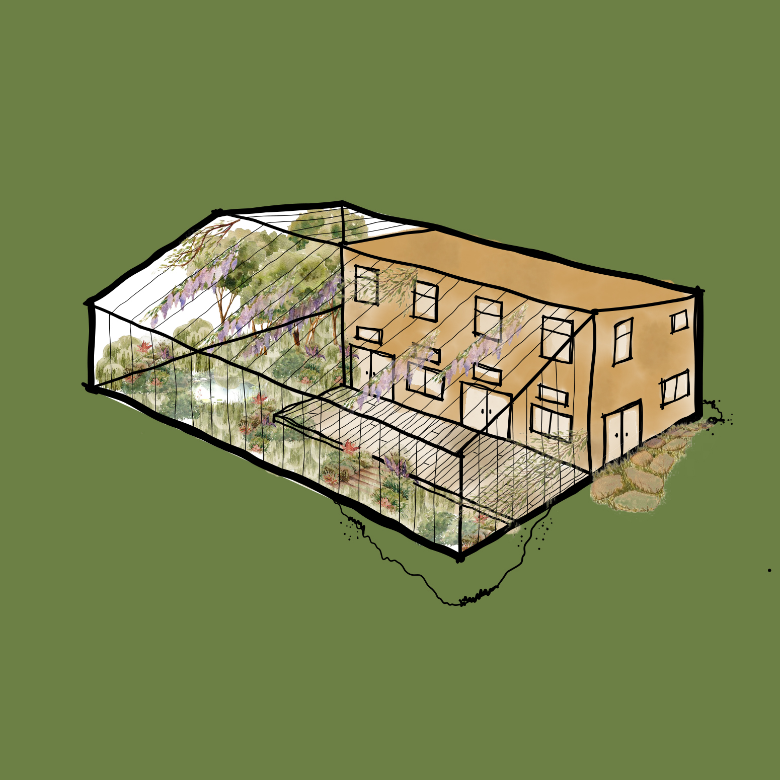 House in greenhouse